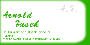 arnold husek business card